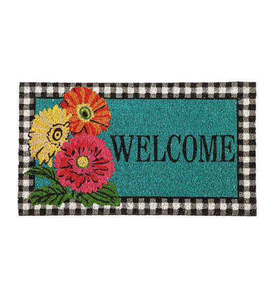 Evergreen - Gerbera Daisy Trio Coir Mat