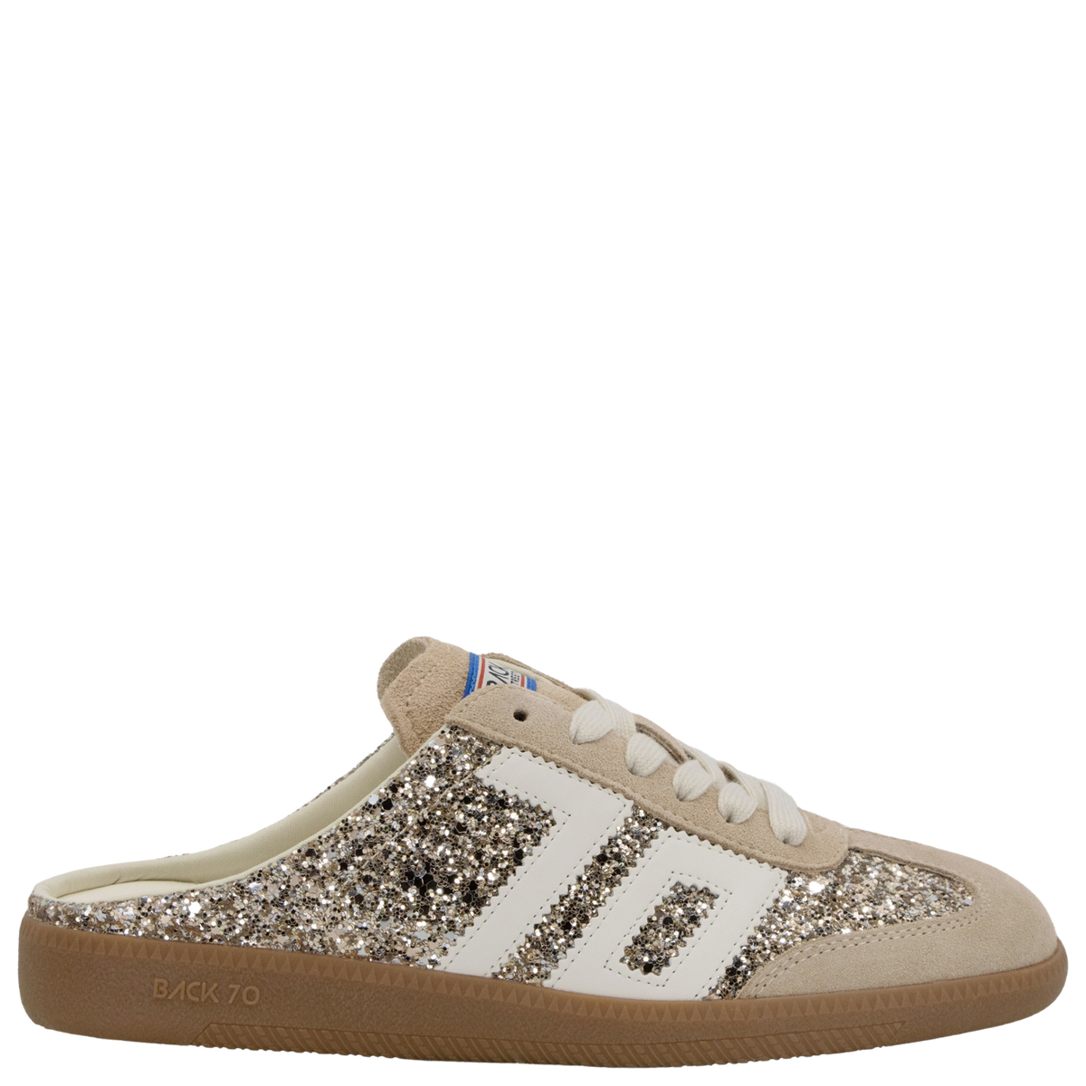 Back 70 - Easter FL Backless Sneaker - Glitter Gold