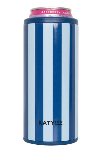 Light Blue and Navy, slim Can Insulator