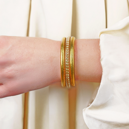 BuDhaGirl - Gold Queen Stack – Three-Piece All Weather Bangle® Set