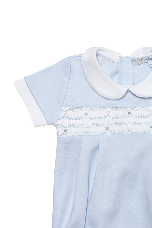 Nellapima Signature Smocked Boys Bubble – Blue