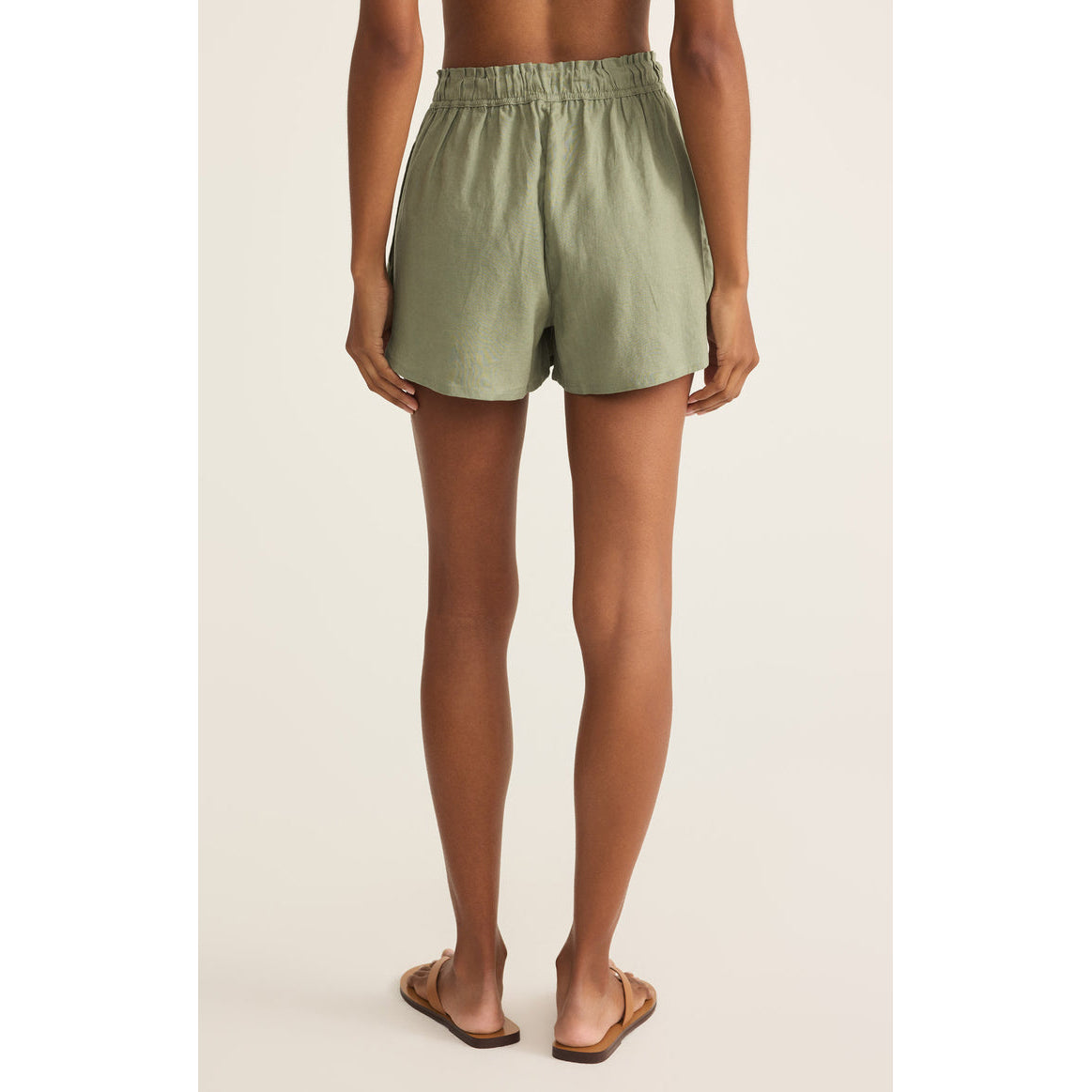 Z Supply - The Perfect Linen Shorts 2686 - Avocado