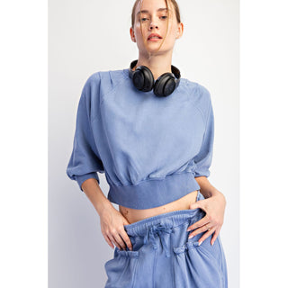 Mineral Washed Cotton Statement Set 0046 - Dusty Blue